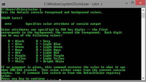 How To Change Color And Properties Of Cmdcommand Prompt Youtube