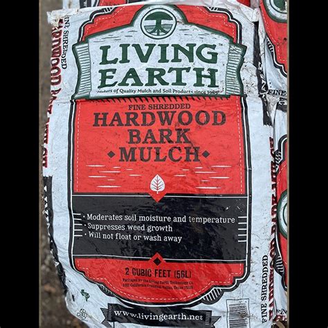 Living Earth Hardwood Bark Mulch Bag