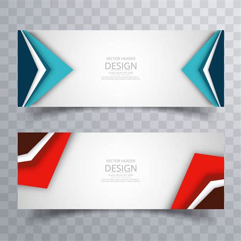 Modern Colorful Bright Headers Set Design 235338 Vector Art At Vecteezy