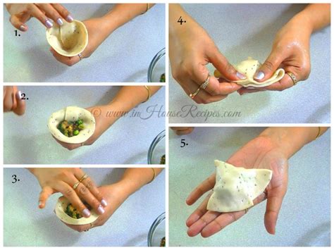 How to fold and wrap samosas and spring rolls by home cook diaries. Samosa Recipe - Punjabi style Aloo Stuffing - inHouseRecipes
