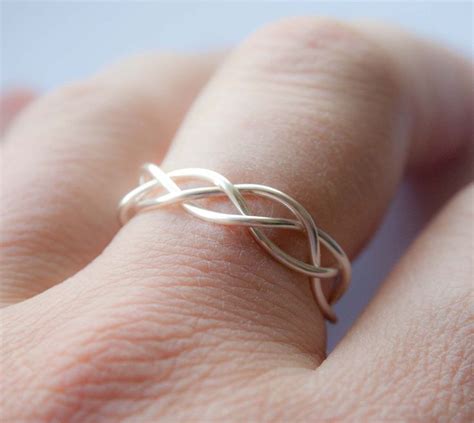 Adjustable Silver Braided Ring Gifts Under Bridal Gifts Silver