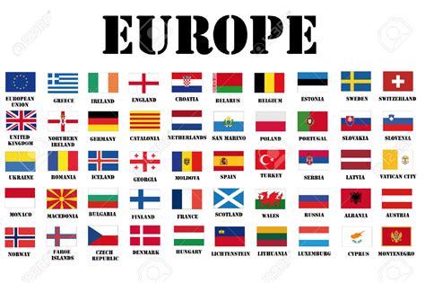 Flags Of Europe Countries Of Europe National Flags Gambaran