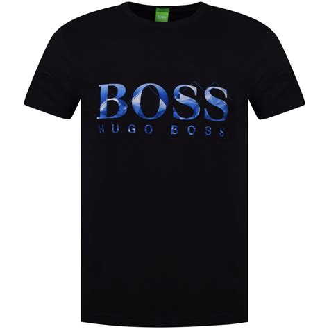 Hugo Boss Black Blue Text T Shirt Men From Brother2brother Uk