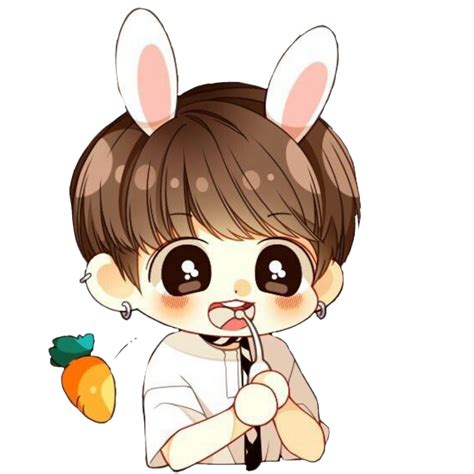 Cute Bts Chibi Jungkook Sticker By Lesena