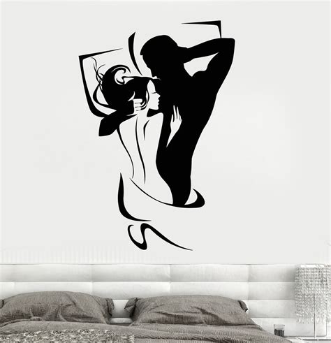Vinyl Wall Decal Love Couple Bedroom Decoration Stickers Unique T