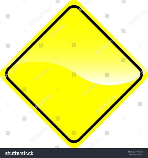 Yellow Traffic Sign Blank Stock Vector Royalty Free 240002245
