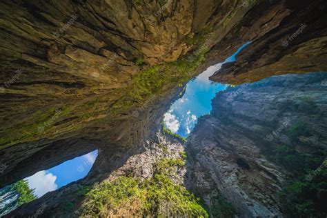 Premium Photo Stunning Natural Rocky Arches In Wulong National Park