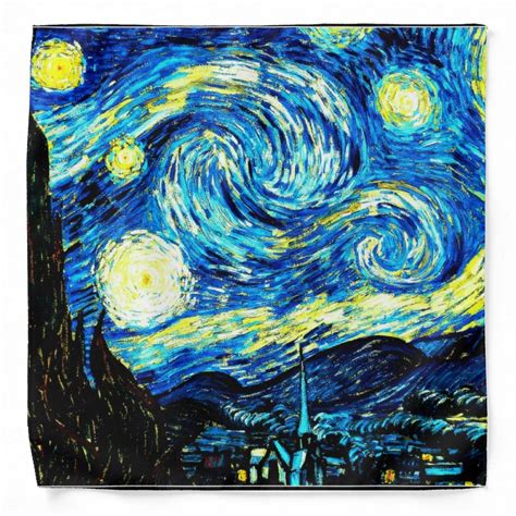 Starry Night By Vincent Van Gogh Bandana Starry Night