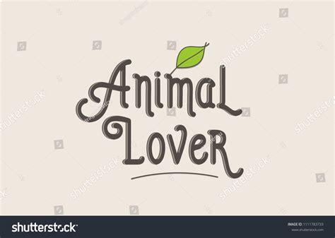 Animal Lover Word Text Typography Design Stock Vector Royalty Free
