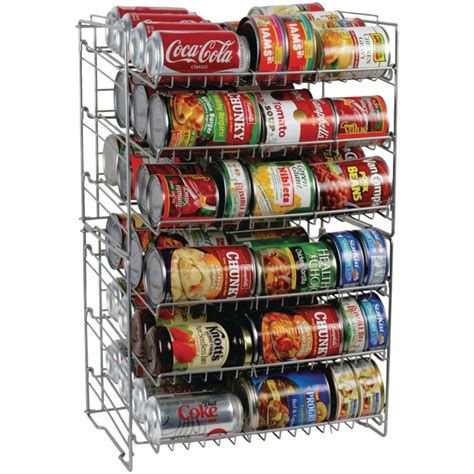 Read more at… how to build a canned food storage rack. Canned Food Storage Rack Organizer Space Saving Cans Shelf ...