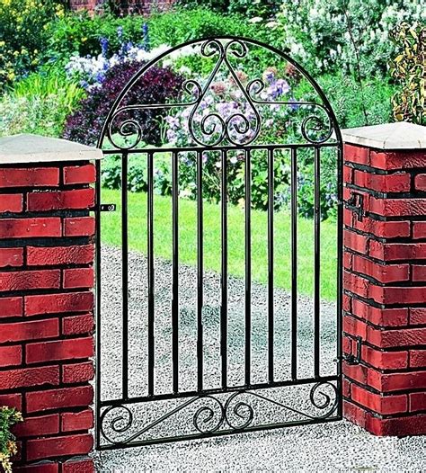 Marlborough Arched Wrought Iron Style Metal Garden Gate 4ft High