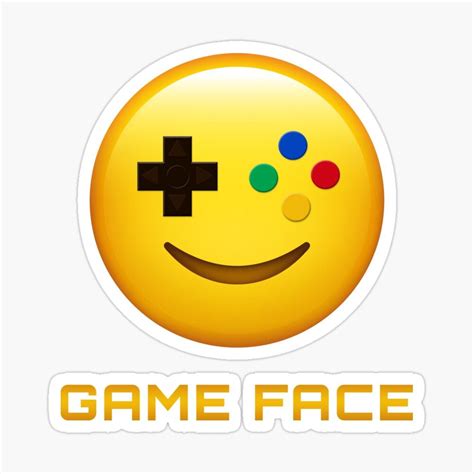 Game Face Emoji Emoticon Yellow Gamer Controller Face Sticker By