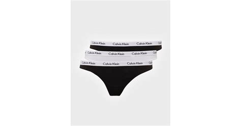 Buy Calvin Klein Underwear 3 Pack String Black White