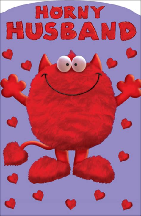 Horny Husband Love Monster Valentines Day Card Naughty Valentine Cards