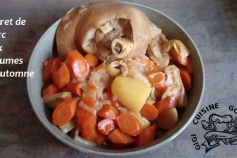 Recette JARRET DE PORC AUX LEGUMES DAUTOMNE cookéo sur Gigi cuisine