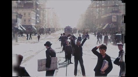 A Trip Down Market Street 1906 4k Colorized 60fps Youtube