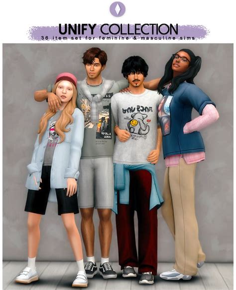 Unify Collection Nucrests Sims 4 Men Clothing Sims Sims 4 Male