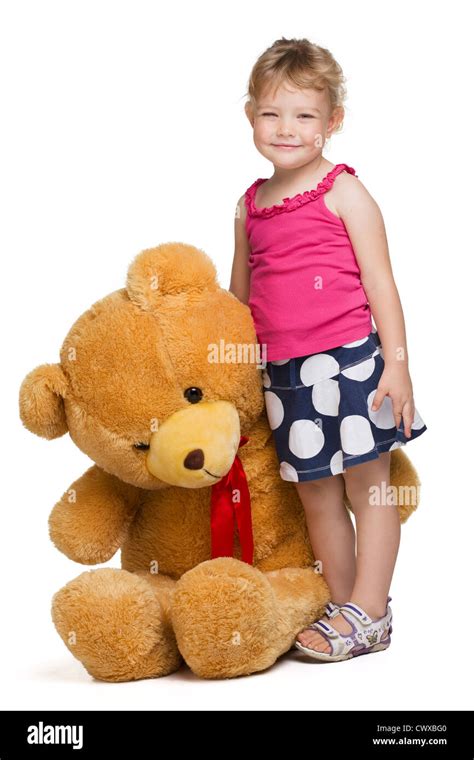 Beautiful Girl Big Teddy Bear Cut Out Stock Images And Pictures Alamy