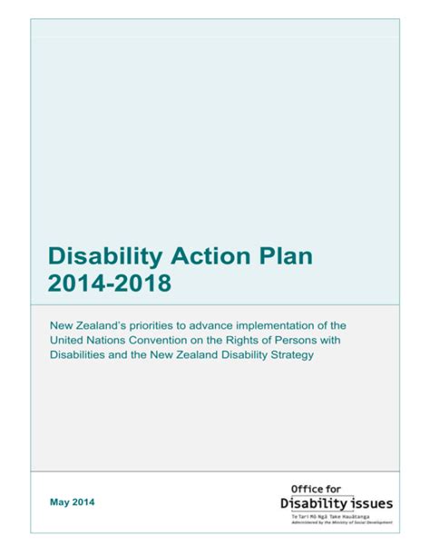 Disability Action Plan 2014 2018 Word 25007kb