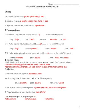 Please help us spread the word this will take you to the individual page of the worksheet. 8th Grade Grammar Review - Fill Online, Printable, Fillable, Blank | PDFfiller