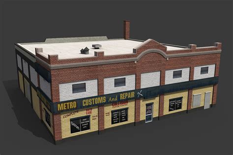 3d Model City Buildings Pack Vr Ar Low Poly Cgtrader