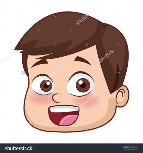 Cute Boy Face Cartoon Stock Vector Royalty Free 1010463736 Shutterstock