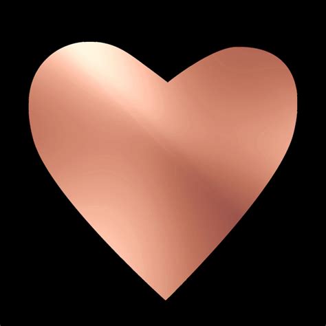 Rose Gold Heart Clipart Pink Rose Gold Hearts Glitter Etsy