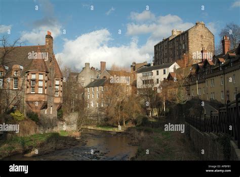 The Water Of Leith At Dean Village Edinburgh Scotland Uk Stock Photo