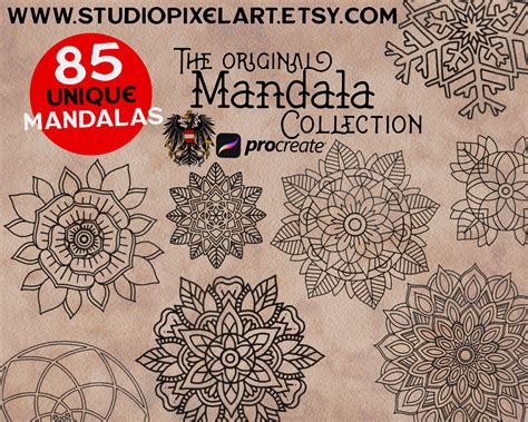 Procreate 85 mandalas for reference coloring and TattooArt | Etsy