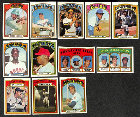 Rounded edges, creases, off centered, and faded color. Lot Detail - Lot of Approximately 750 - 1972 Topps Baseball Cards w. Reggie Jackson