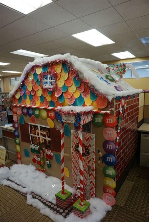 Ideas christmas decorating ideas this holiday decorations. We had a Christmas cubicle decorating contest at work. Our Ginger Br… | Office christmas ...