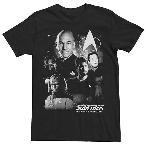 Mens Star Trek Next Generation Captains Crew Tee In 2022 Star Trek