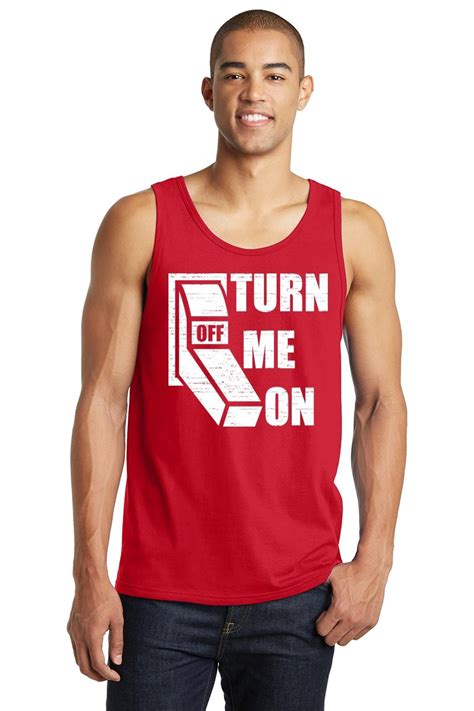 Mens Turn Me On Tank Top Sex Lightswitch Party Ebay