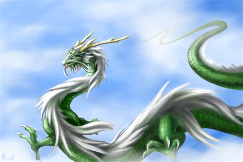Lenalucia Dragon Green Lung Digital Artist Dragon Asian Dragon