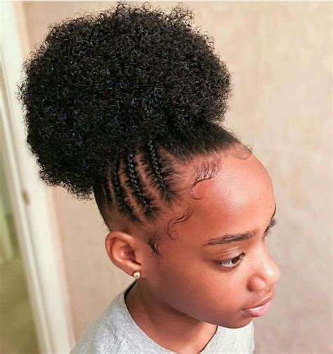 Afro Puff Natural Hair Styles Natural Hairstyles For Kids Baby Girl