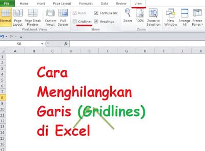 Cara Menghilangkan Garis Gridlines Di Excel