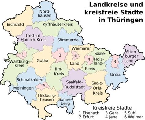 Map of Thuringia 2008 Landkarte thüringen Illustrierte karten Thüringen