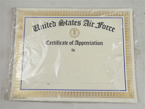 Air Force Certificates Of Appreciation Statsxaser