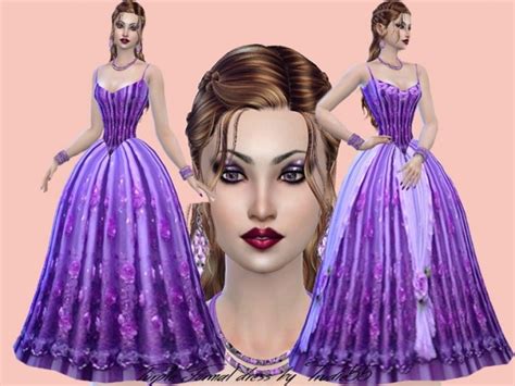 Purple Formal Dress At Trudie55 Sims 4 Updates