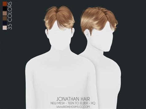 Jonathan Hair All Ages At Redheadsims The Sims 4 Catalog