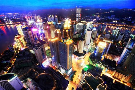 Download Chongqing China City Lights Wallpaper