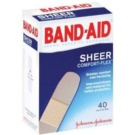 2 Pack Band Aid Sheer Strips Adhesive Bandages All One Size 40 Ea