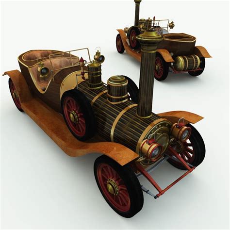 Christmas Steampunk Car For Poser