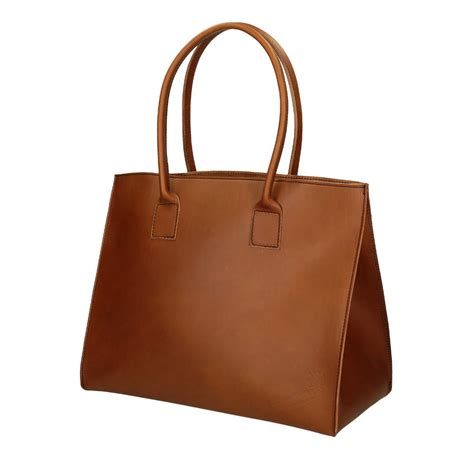 Handmade Tote Bag For Women In Tan Leather Gianluca The Leather