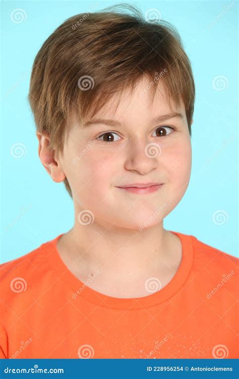 Portrait Of A Young European Teenage Boy Stock Photo Image Of Hair