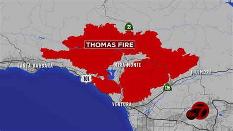 Current Thomas Fire Map Asia Map For Kids