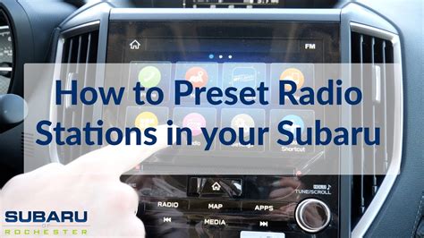 How To Preset Radio Stations In Your Subaru Youtube