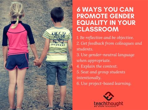 6 Ways You Can Promote Gender Equality In Your Classroom Teachthought