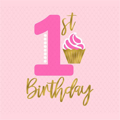 First Birthday Svg 1863 Svg Cut File Free Svg Animation Library