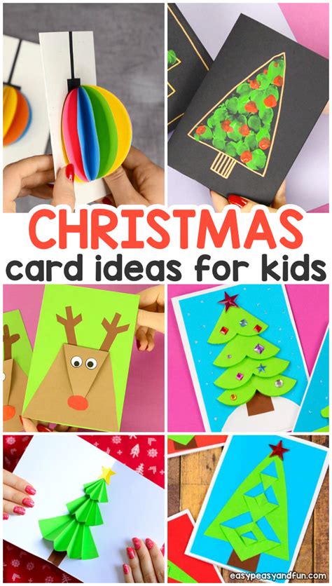 Holly, jolly christmas crafts for kids! DIY Homemade Christmas Card Ideas - Easy Peasy and Fun